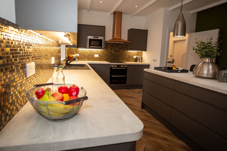Private kitchen 5, Stunning 3 Bed Converted Village Hall Near Kelso, Scottish Borders