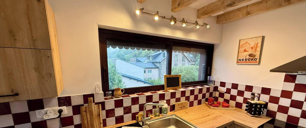 Private kitchen 5, Chalet With Expansive Panorama Terrace, Puy-de-Dôme