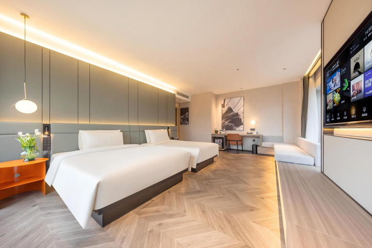 Bedroom 2, Atour S Hotel Ningbo Zhousu Yejing, Ningbo