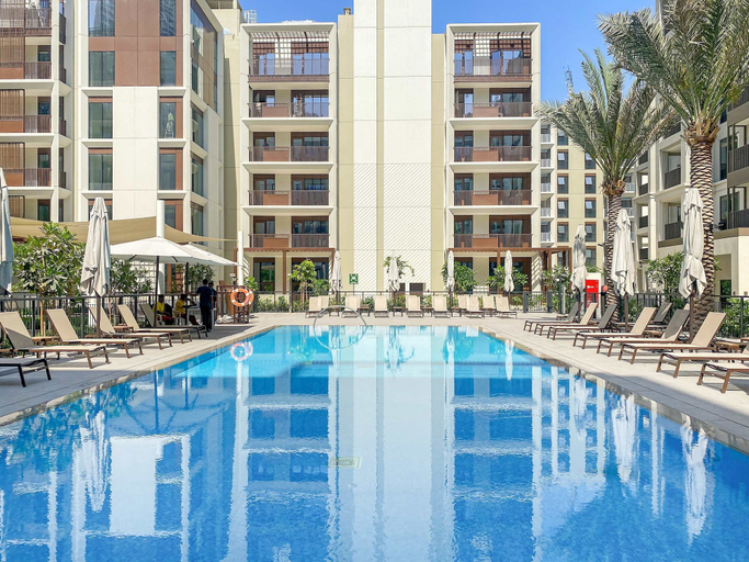 Room 5, Silkhaus Chic 1BR Creek Beach Grove Pool View, Dubai