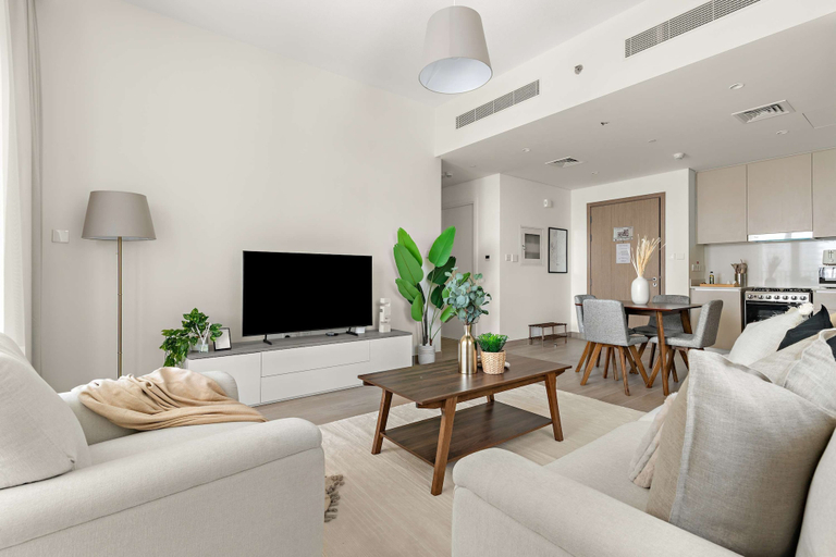 Room 2, Silkhaus Chic 1BR Creek Beach Grove Pool View, Dubai