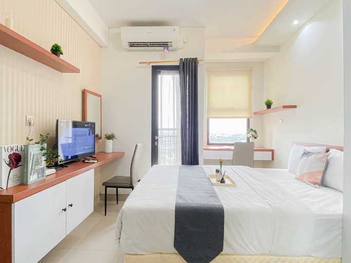 Bedroom 3, Neat and Serene Studio at Apartment Transpark Cibubur By Travelio, Depok