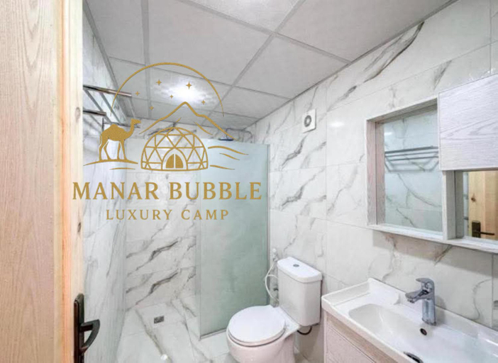 Bathroom, Manar Bubbel Luxury Camp, Quaira