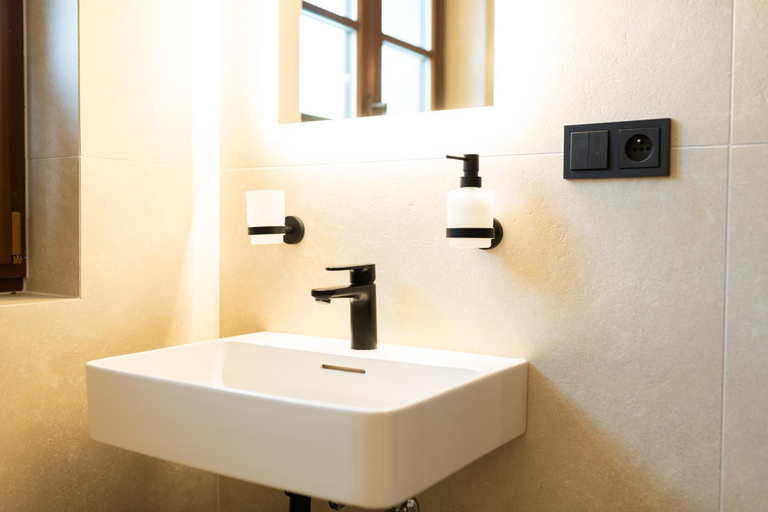 Bathroom 3, Husi placek s vinnym sklepem a terasou, Břeclav