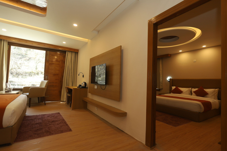 Bedroom 3, Udit Regency by west western kasol ( Central Heated and Air Cooled ), Kullu