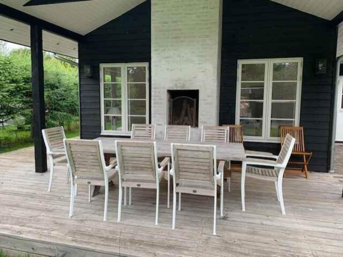 Outdoor dining, 5 Star Holiday Home in Knebel, Syddjurs