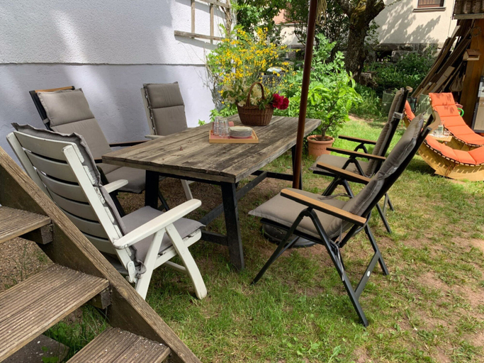 Outdoor dining, Villa Thea in the Rhon, Rhön-Grabfeld