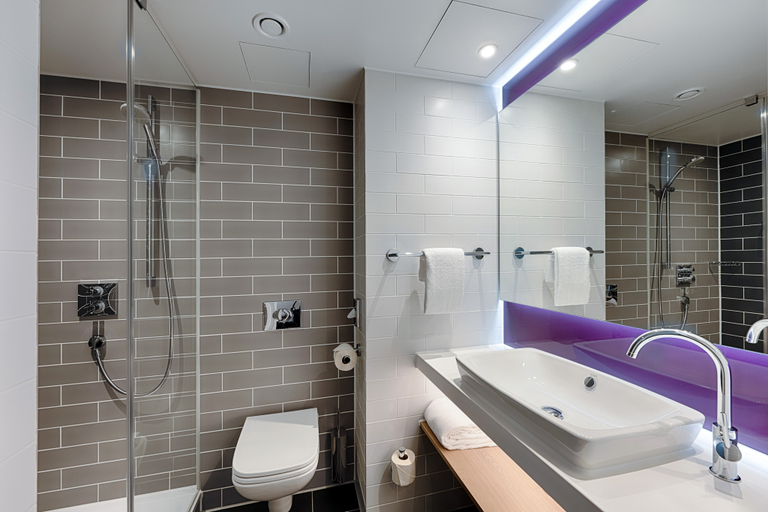 Bathroom 5, Premier Inn Berlin Kurfürstendamm, Berlin