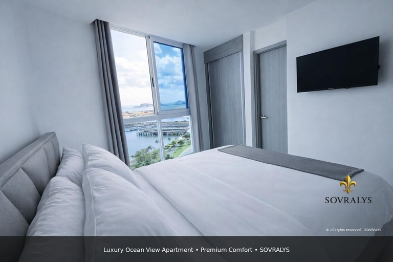 Shared lounge/TV area 5, 80M Luxury Ocean View Apartment PH The Sands, Next to Hilton, Panamá