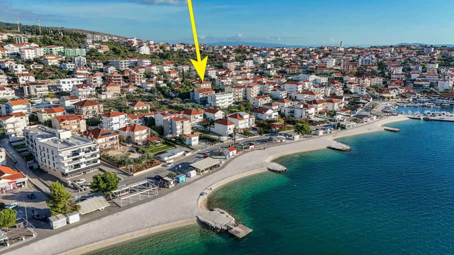 Aerial view, House Mrcela 200m From Beach, Okrug