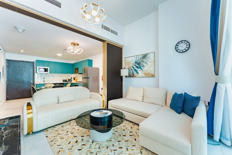 Living area 3, PVH - Opalz by Danube 1BR with Jacuzzi, Dubai