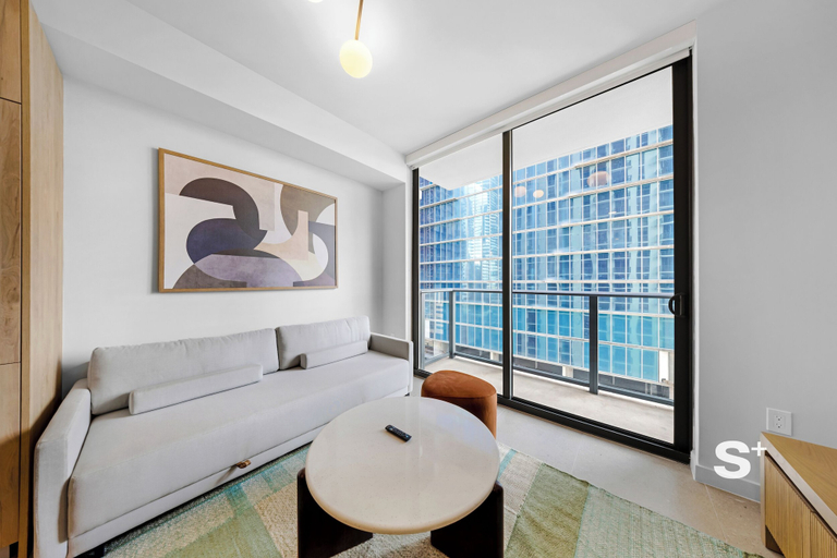 Living area 4, Modern Condo in DTW Miami - Gym & Pool, Miami-Dade