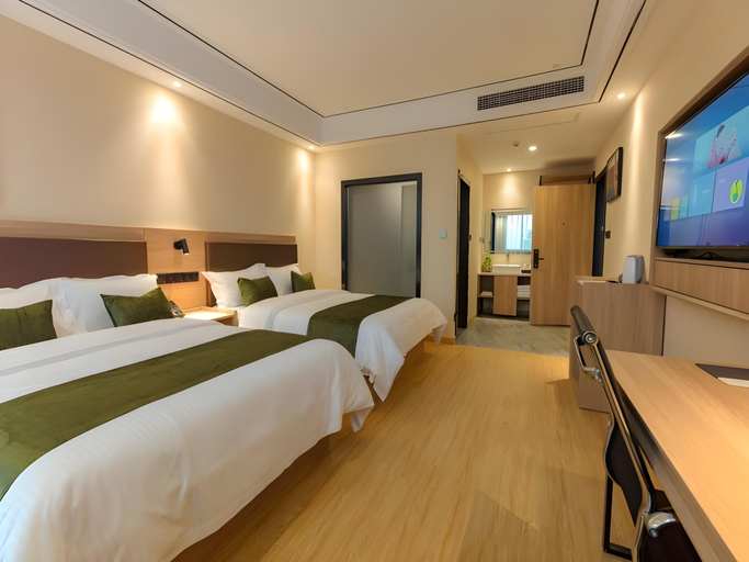 Bedroom 2, GreenTree Inn Zhejiang Jiaxing Honghe Town, Jiaxing