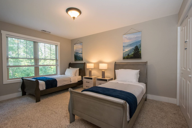 Room 2, 3BR Retreat Ensuite Baths Fire Pit, Buncombe