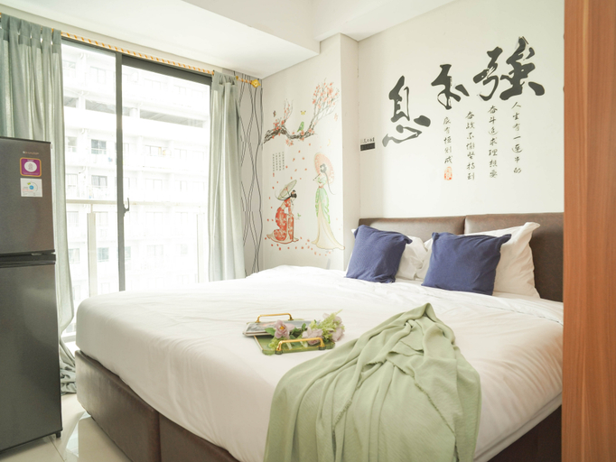 Bedroom 5, Oriental Calm Studio at Daan Mogot City Apartment By Travelio, Jakarta Barat