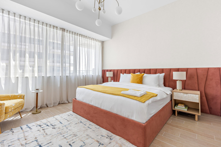 Room 2, Silkhaus Mayan Lux 1BR Yas Island Beach Access, Yas Island