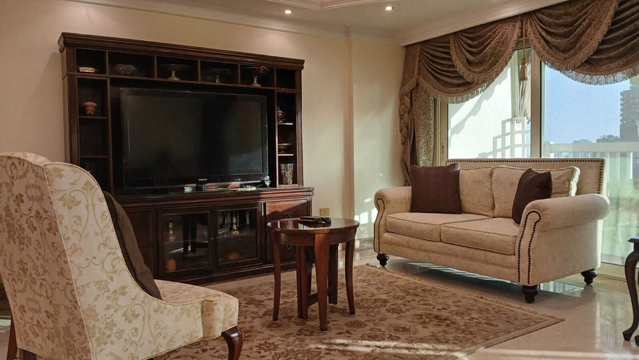 Living area 3, The Nile View 4BDR Apartment, Zamalik