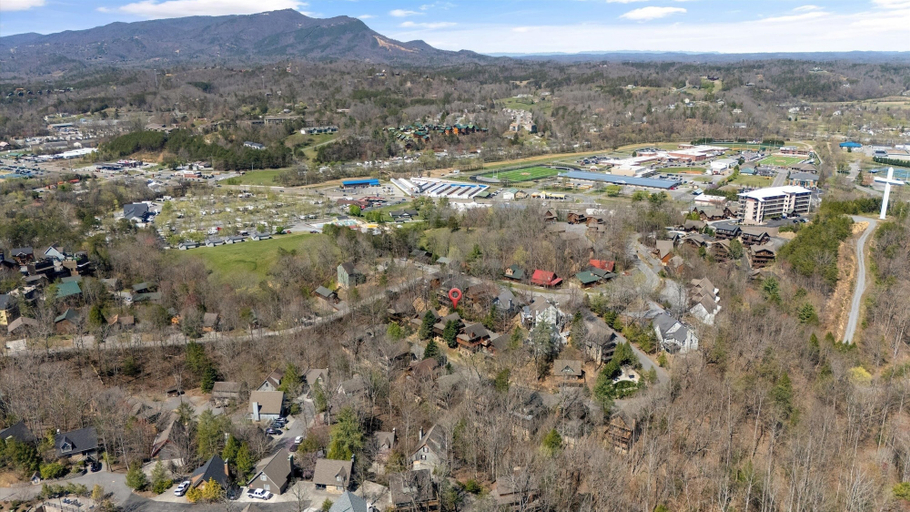 Aerial view 5, Elk Crossing 3 Bedroom Cabin, Sevier