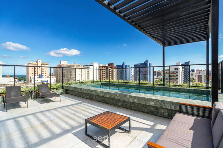 Terrace/patio, Studio in Condo With Pool in Intermares Unt0403, Cabedelo