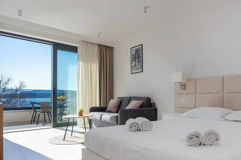 View from property, Wind Rose apartments-beachfront, Podgora