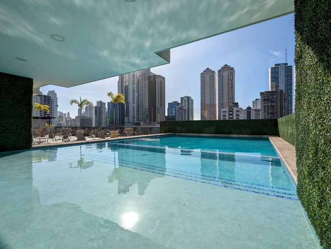 Room 4, w Scenic 1BR w Panoramic City View in Calle 50, Panamá