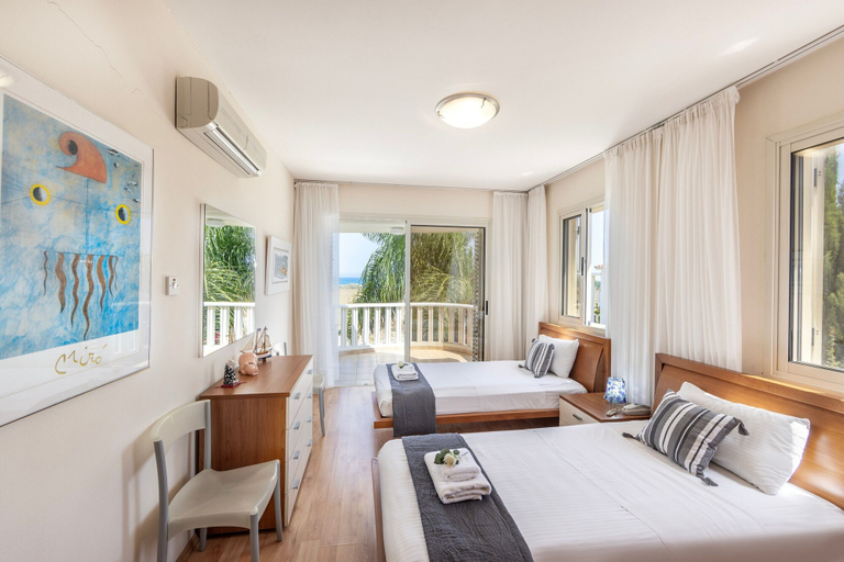 Bedroom 3, Chelidonia Larnaca Seafront Villa, Larnaca