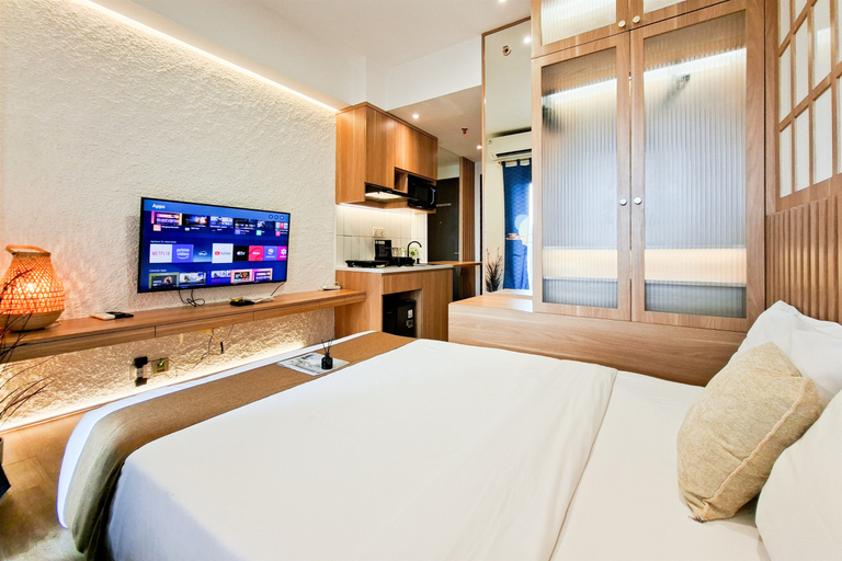 Bedroom 3, Cool Japandi Studio at Apartment Transpark Bintaro By Travelio, Tangerang Selatan
