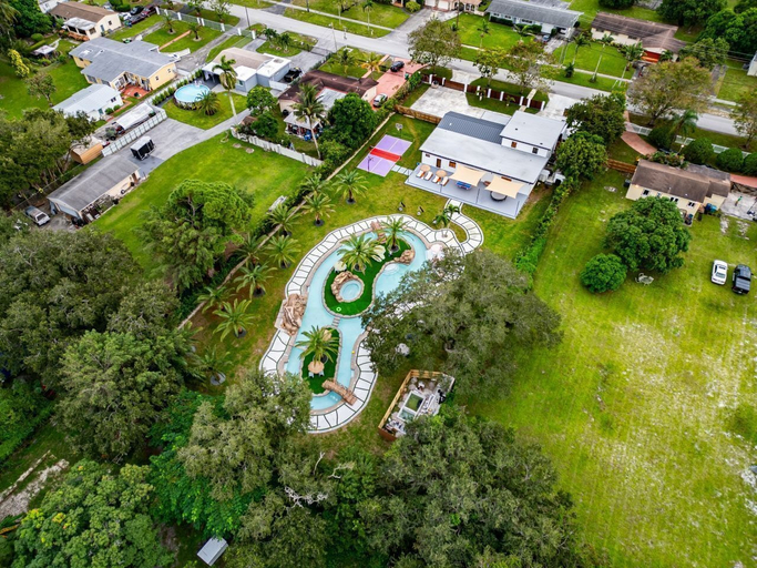Aerial view 4, One and Only Lazy River Pool Villa, Miami-Dade