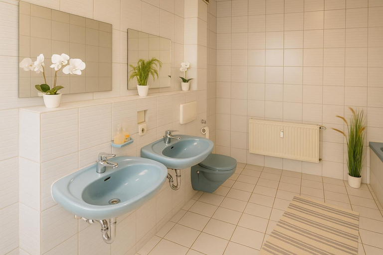 Bathroom 2, SUNNYHOME Monteurwohnungen und Apartments in Schwandorf, Schwandorf