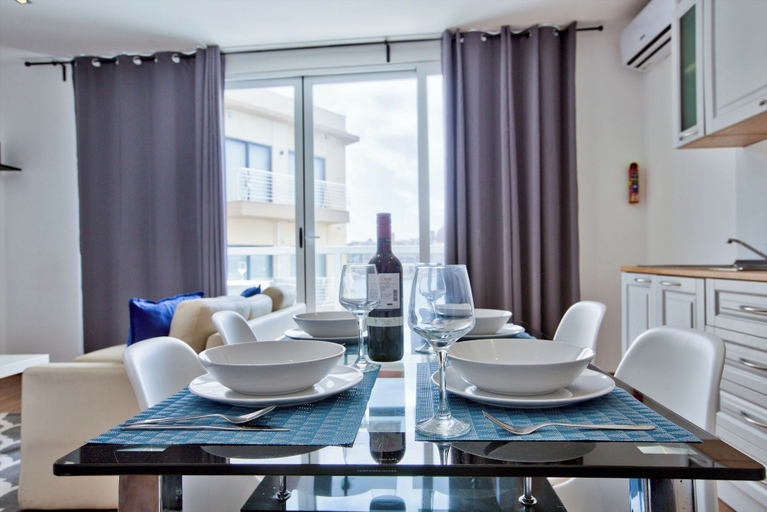 In-room dining 3, Central Sunny Apartment + Views of Valletta City