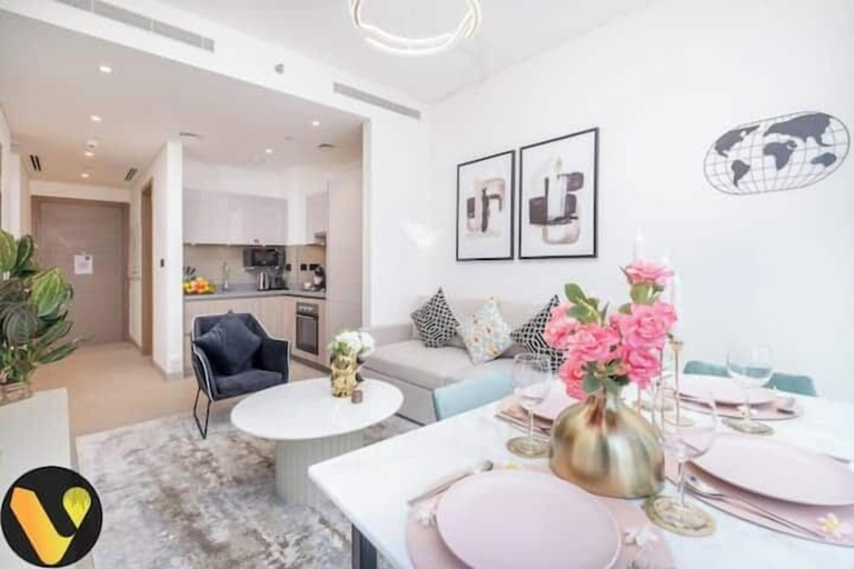 Living area 3, Vogue | Sobha Hartland close to Downtown Dubai Mall | Burj Khalifa, Dubai