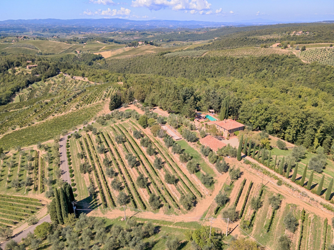 Aerial view 3, Exclusive Villa & Winery for 4 Persons, Siena
