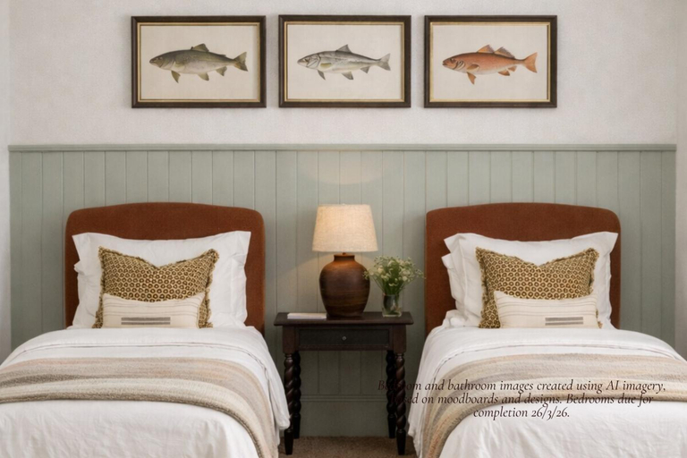 Bedroom, The Copley Arms, Cornwall