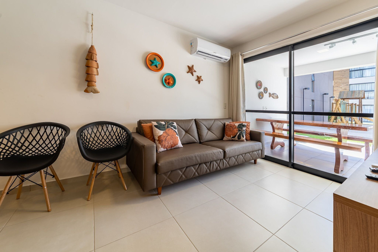 Living area 3, APTO Próximo à Praia | Barra de São Miguel | San Martin | Destino BSM 106A, Barra de São Miguel