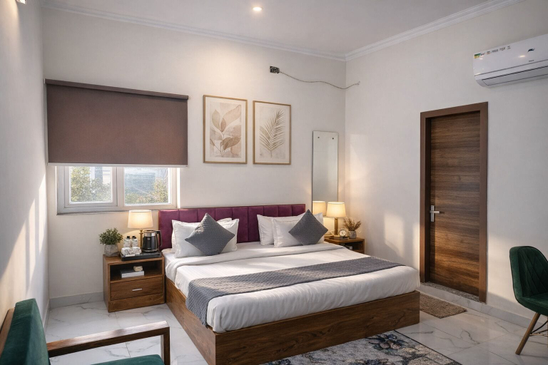 Bedroom 5, Hotel Stayzzy Bloom, Gautam Buddha Nagar