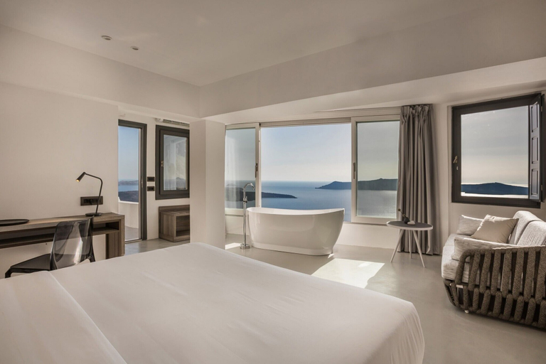 Bedroom 5, Sun Rocks Boutique Hotel | Caldera View Suites & Sunset Dining Experience, South Aegean