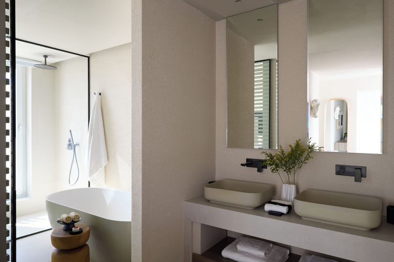 Bathroom 5, Santorini Heart Hotel & Spa, South Aegean