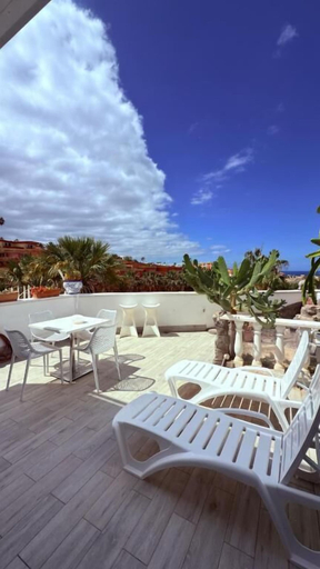Outdoor dining 3, Costa Adeje Sunset Ocean View Patio Studio A, Santa Cruz de Tenerife