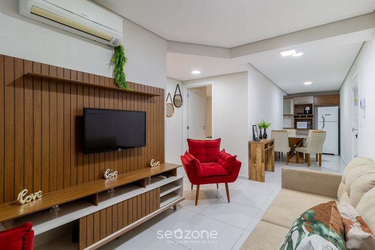 Living area, Apt 650m From Ingleses Beach Etd0101, Florianopolis