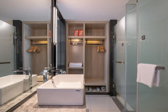 Bathroom 4, Echarm Hotel (Gaoqing Zhongcheng International), Binzhou