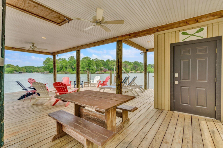 Outdoor dining 5, Dancing Water - Sleeps 10, Private Dock, Game Room & Hot Tub, Bedford