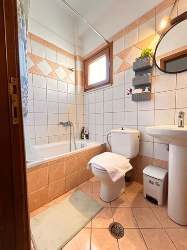 Bathroom, Votsalo Skiathos Apartments, Thessaly