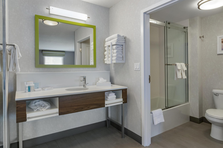Bathroom 4, Hampton Inn & Suites by Hilton Edmonton/West, Division No. 11