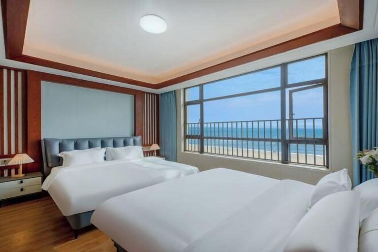 Bedroom 5, Double Moon Bay whole wave Sea View Beach Villa, Huizhou