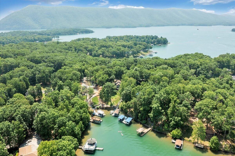 Aerial view 3, Lake Reflections - Lakefront With Private Dock, & Fire pit, Bedford