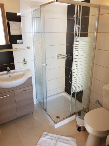 Bathroom, grosses Studio mit Terrasse tollen Meeresblick Villa Stephania, Crete
