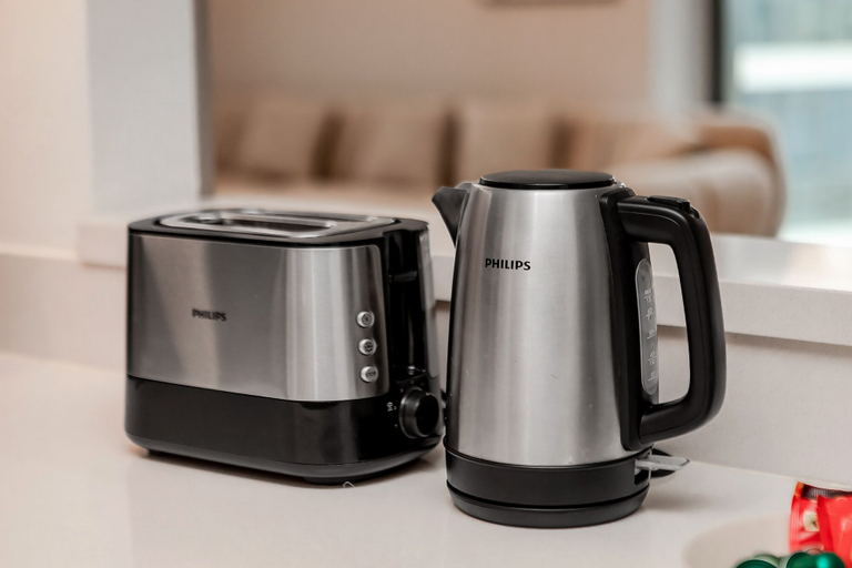 Coffee and/or coffee maker 5, Burj View Stylish 3BR with Maids Room, Dubai