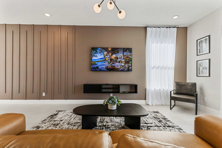 Living area 2, Modern 3Bd End Unit with Garage & Water View 7904, Osceola