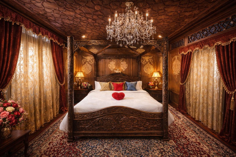 Bedroom, Chicago Houseboats, Srinagar