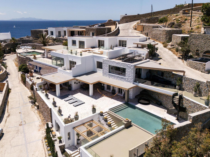 Exterior & Views 4, Villa Lilium I - Overlooking Psarou Bay, Mykonos, South Aegean